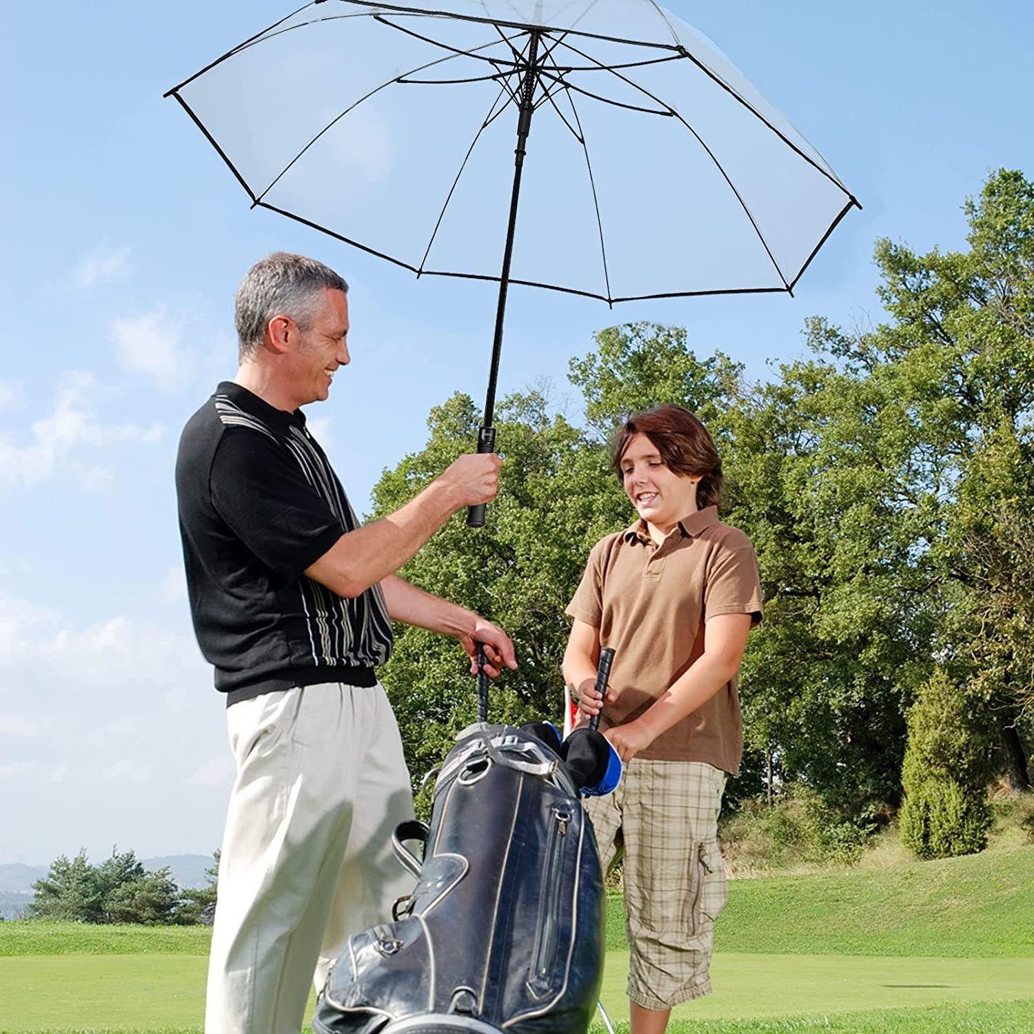 BAGAIL Golf Umbrella 62 Inch Large Double Canopy Vented, Automatic Open Stick Umbrella for Men