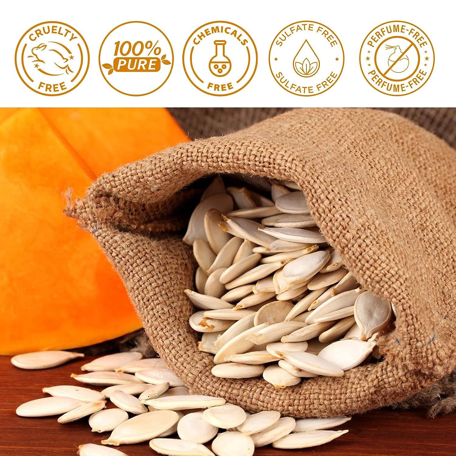 Pumpkin Seed Oil For Hair - Pumpkin Seeds Oil For Dry Damaged Hair - 100% Pure Natural Cold Pressed Pumpkin Oil For Hair Growth & Skin Care,Nourishment For All Hair Types(60ml - View #5