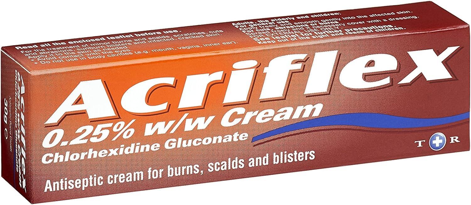 Acriflex Antiseptic Cream 30g Soothing and Effective for Burns Scalds