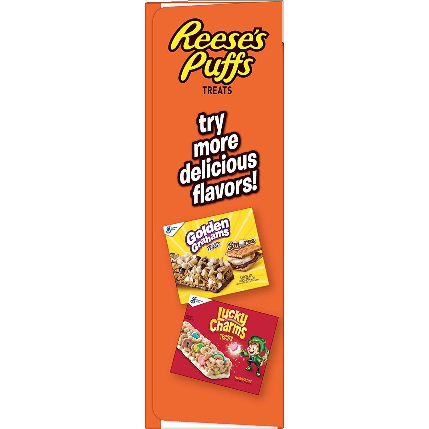 Reese's Puffs Breakfast Cereal Treat Bars, Peanut Butter & Cocoa, 8 ct