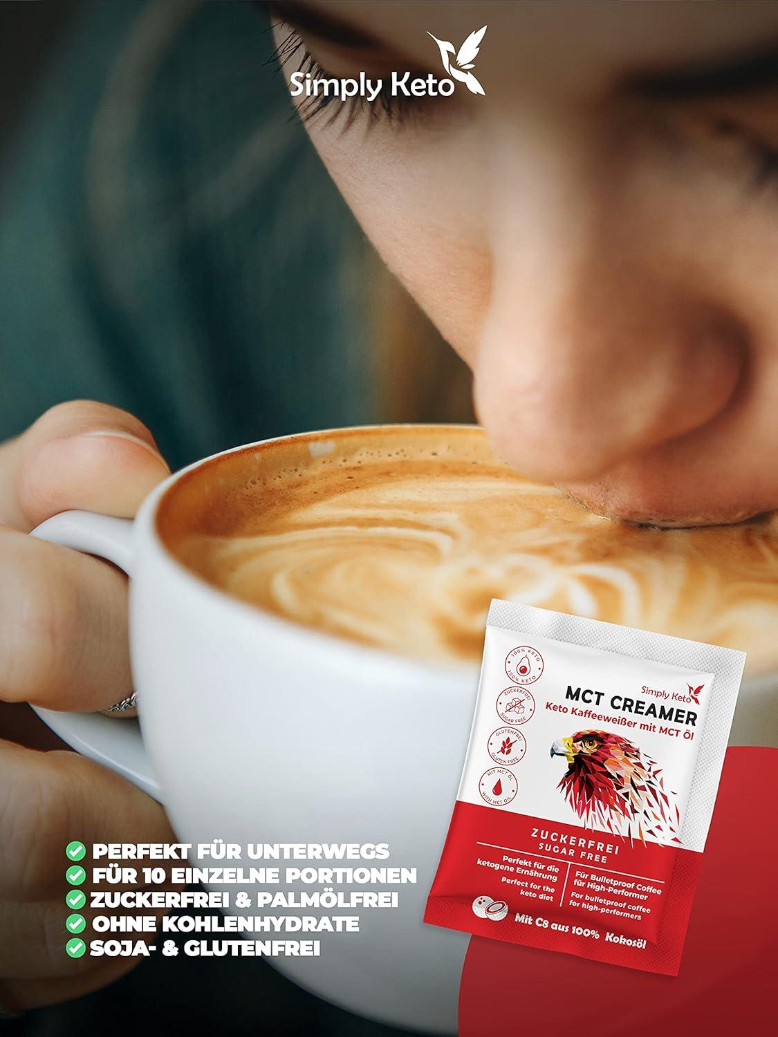 Simply Keto MCT Creamer (10 Pack) Sugar-Free Bulletproof Coffee