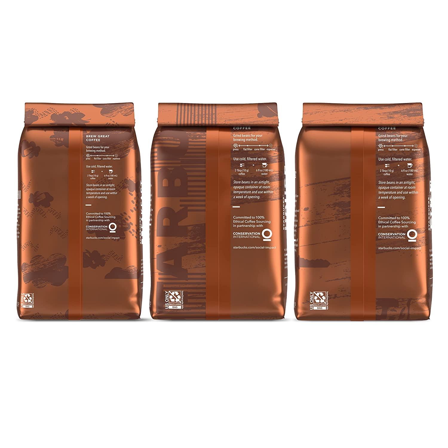 Starbucks Medium Roast Whole Bean Coffee Variety Pack - 3