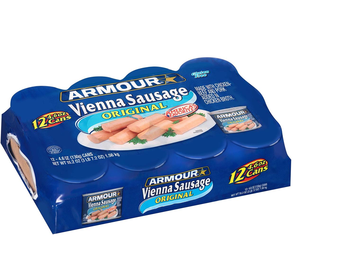 Armour Vienna Sausage, Original, 4.6 Ounce, 12 Cans