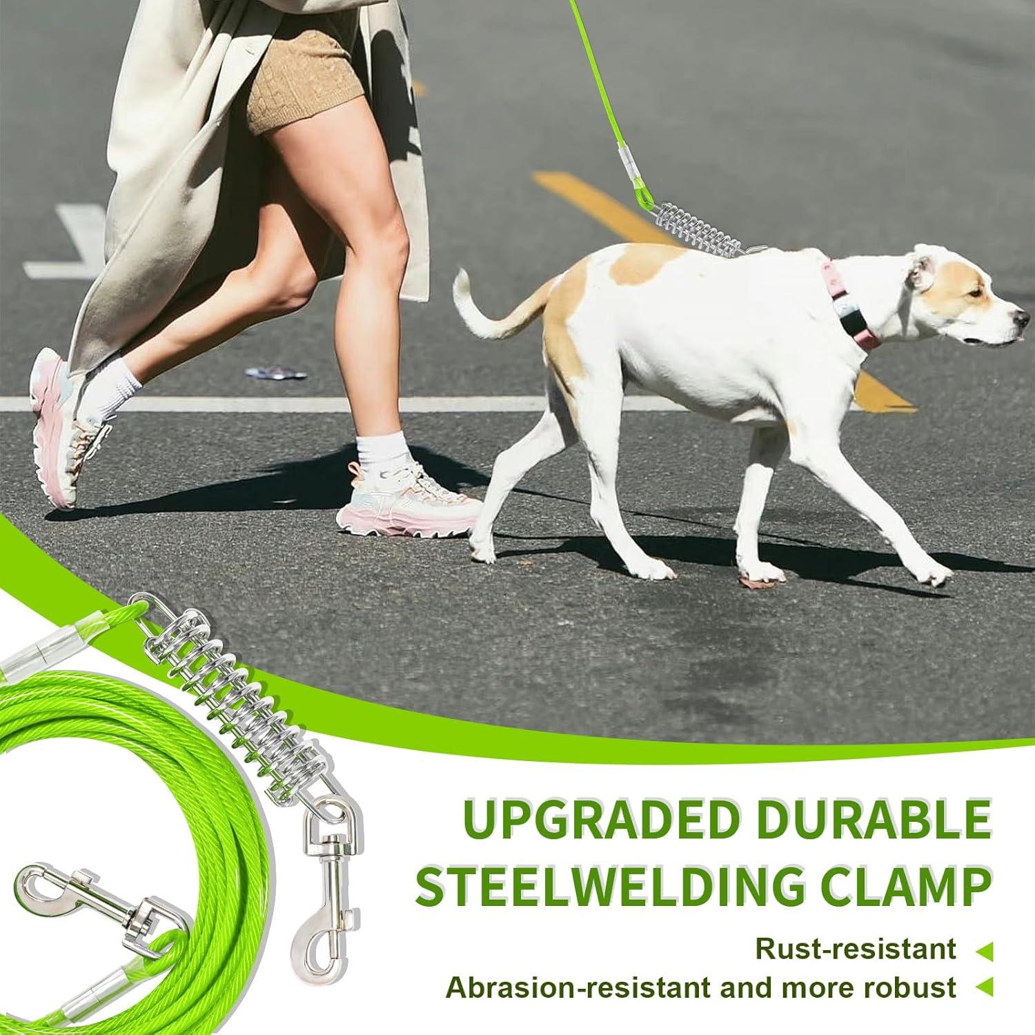 Tie Out Cable For Dogs Mi Metty Dog Tie Out Cable, Chew Proof Dogs Runner  Cable, Heavy Duty Dog Tether, Training Pet Leash For Large Dogs Up To  125lbs,Lead For Yard Outdoor