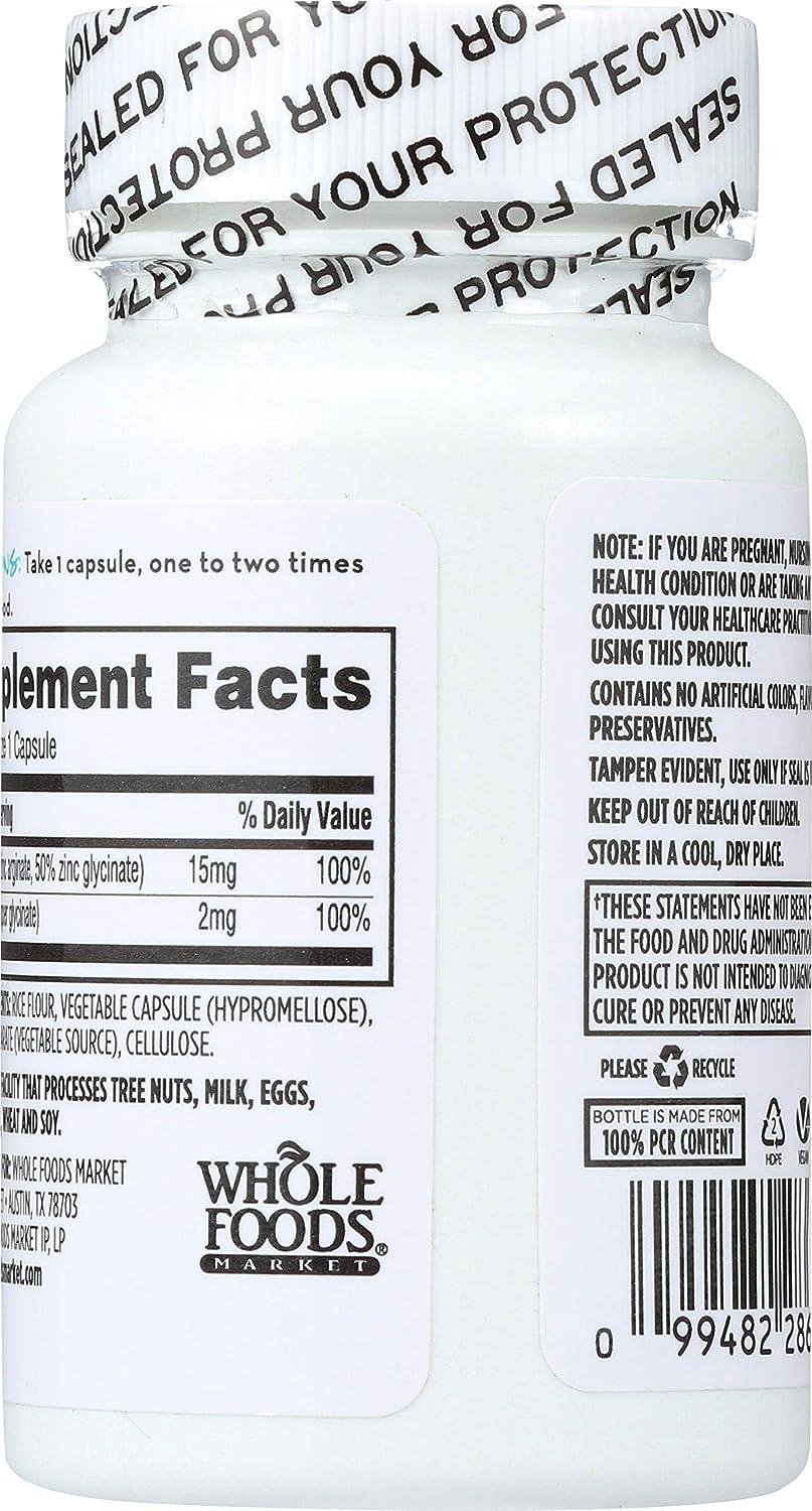 365 Everyday Value Chelated Zinc plus Copper 60 ct