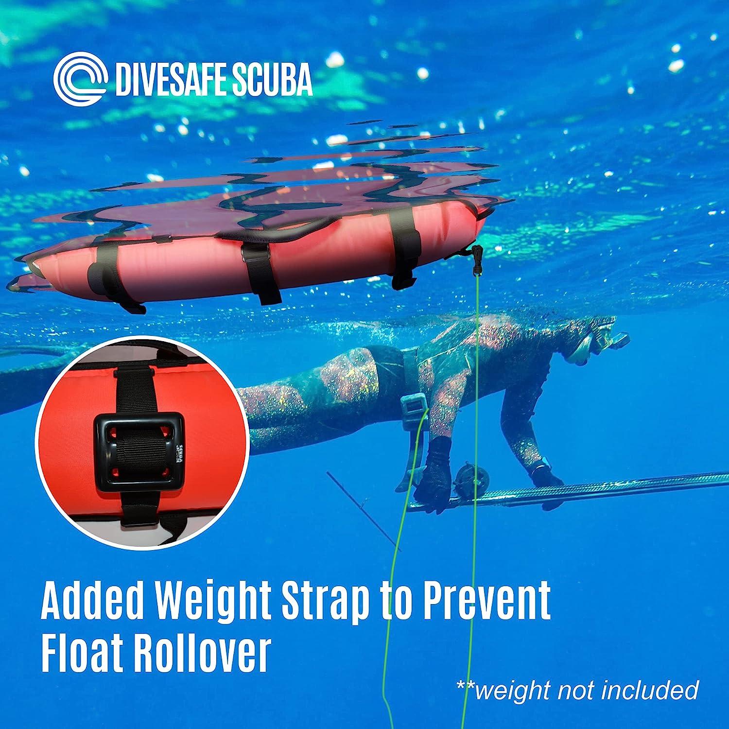 DiveSafe Torpedo Buoy Float for Scuba Diving, Spearfishing, Free