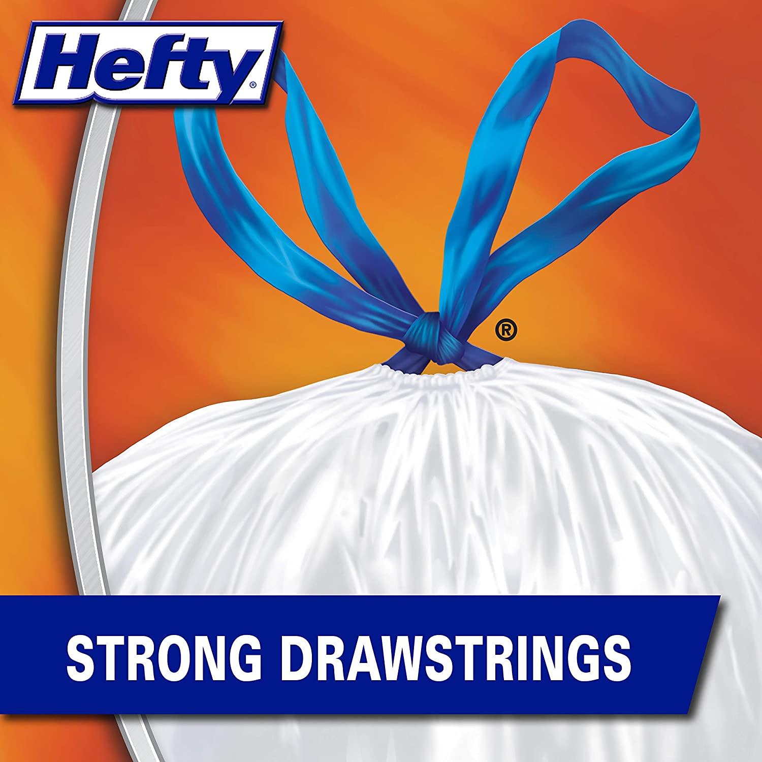 Hefty Strong Tall Kitchen Trash Bags, Unscented, 13 Gallon, 90