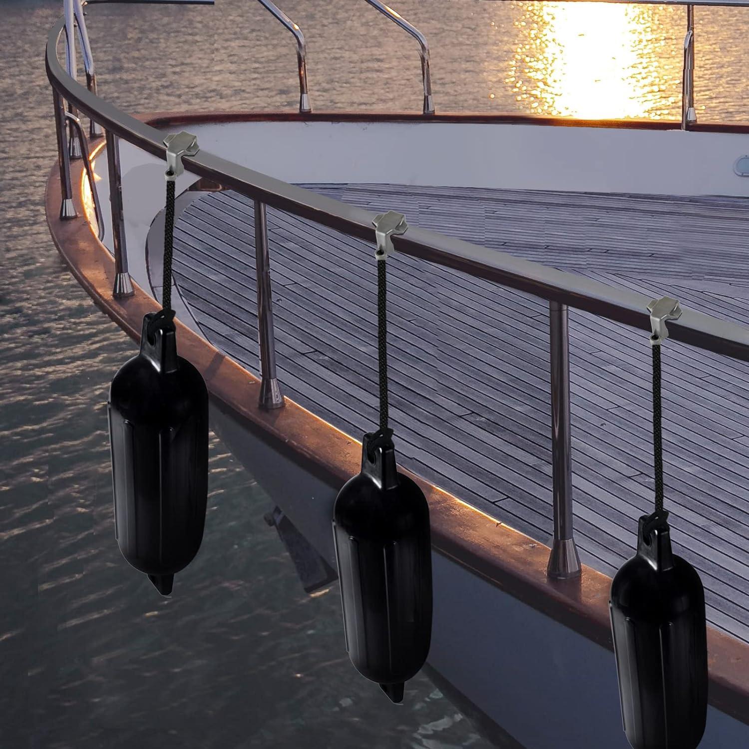 Pontoon Boat Rail Fender Clips Square Rail Bumper Holder/Cleat Clamp