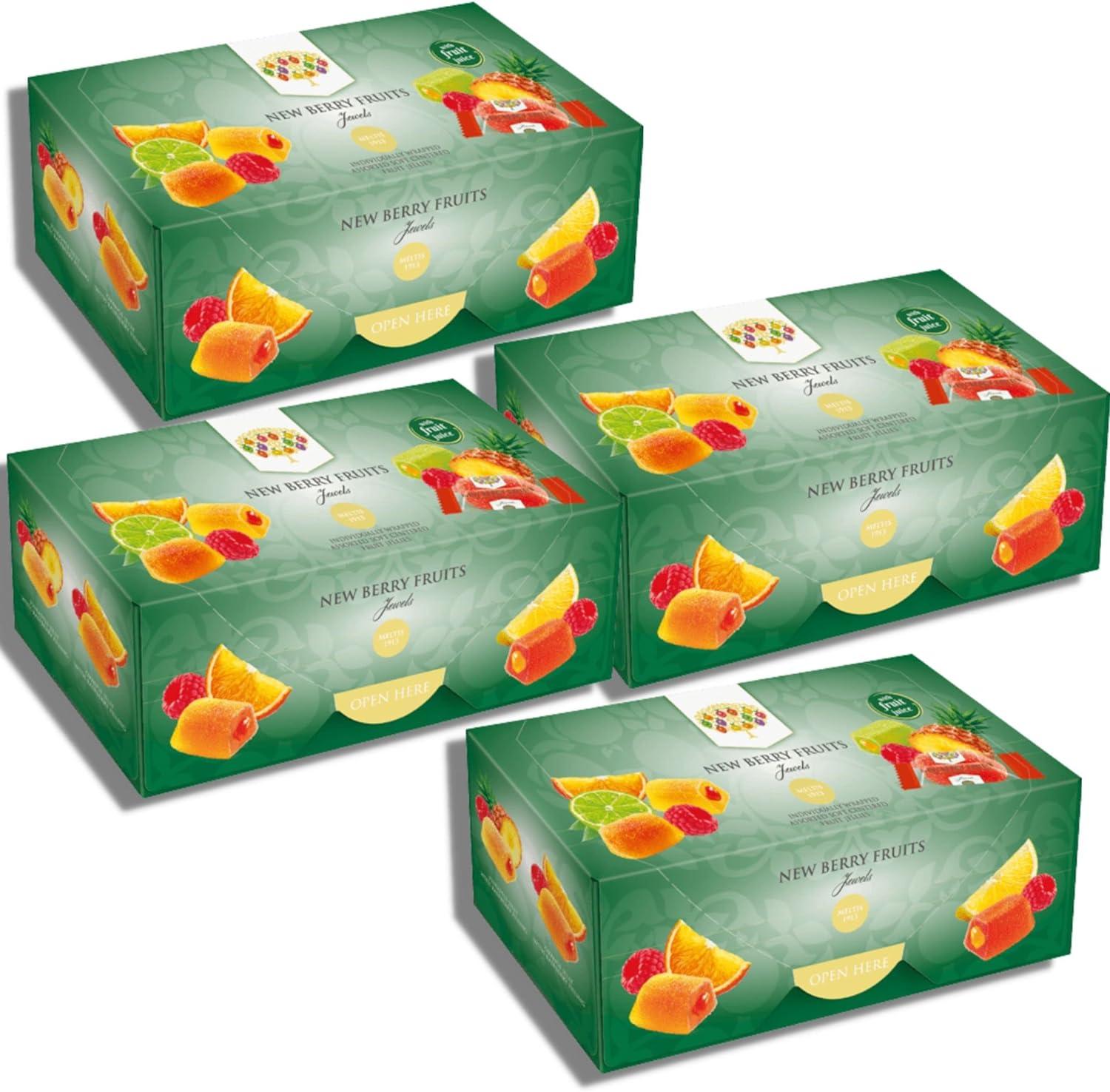 Jelly Fruits Pack of 4 Newberry Fruits Jewels Soft Centred Fruit Jelly