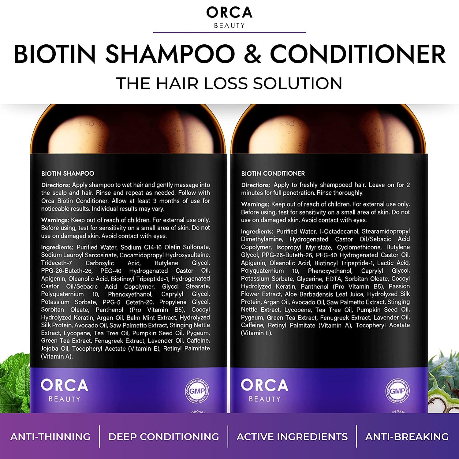 Biotin Shampoo and Conditioner Shampoo for Thinning Hair and Hair Loss