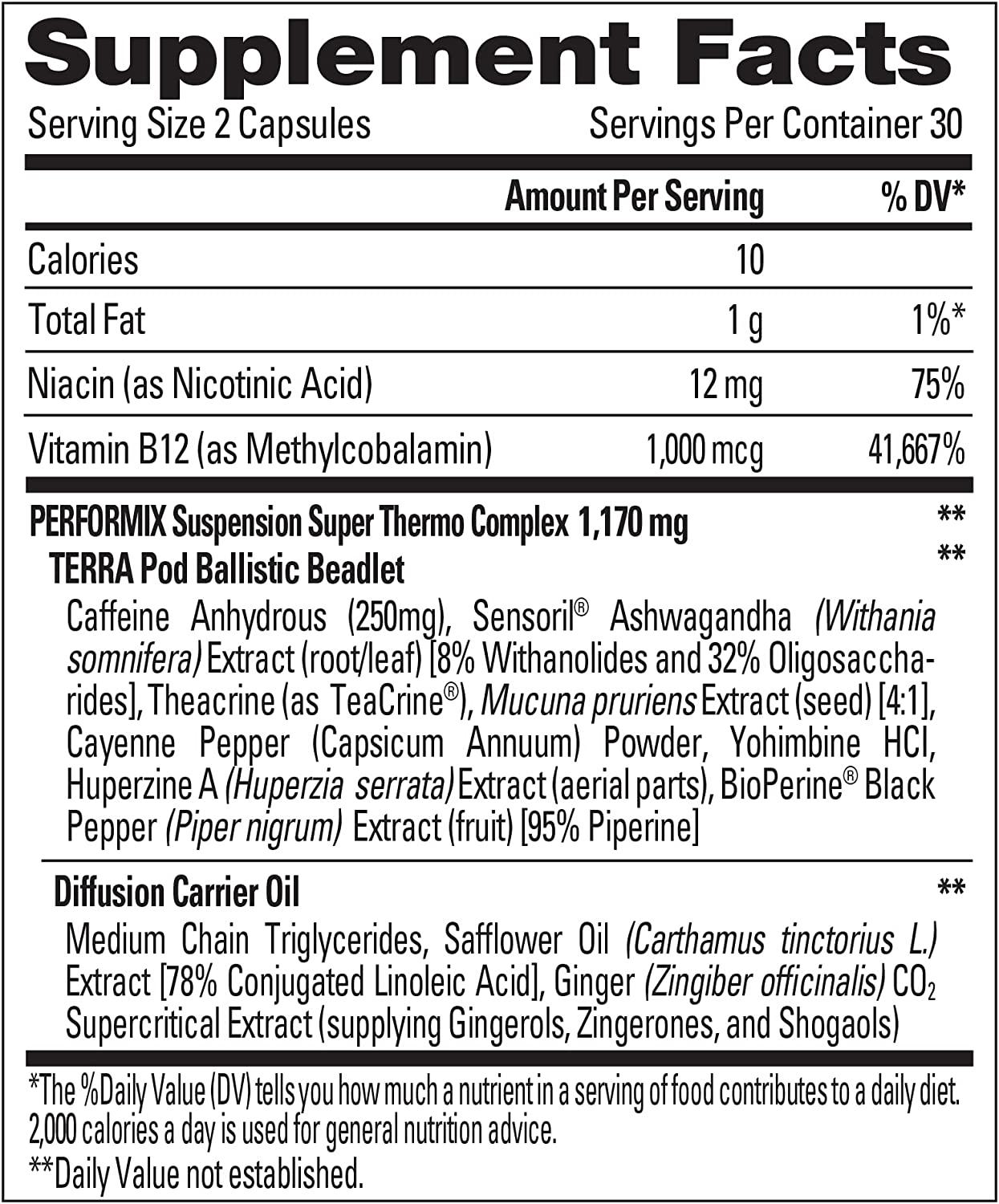 PERFORMIX SST Thermogenic Supplement Original 60 Capsules Boost