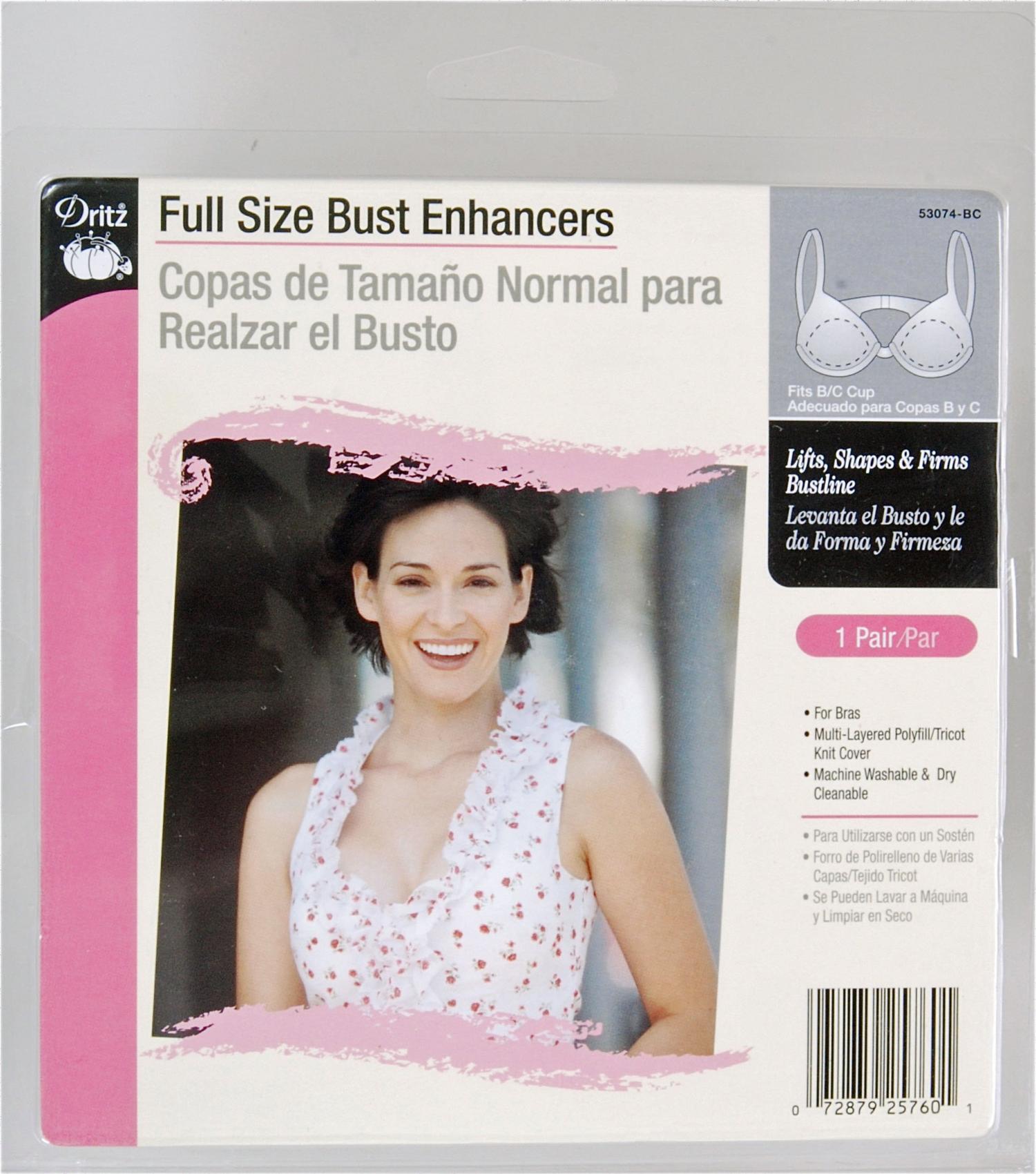 Dritz 53074BC Full Size Bust Enhancers B/C Cup White Enhance Your