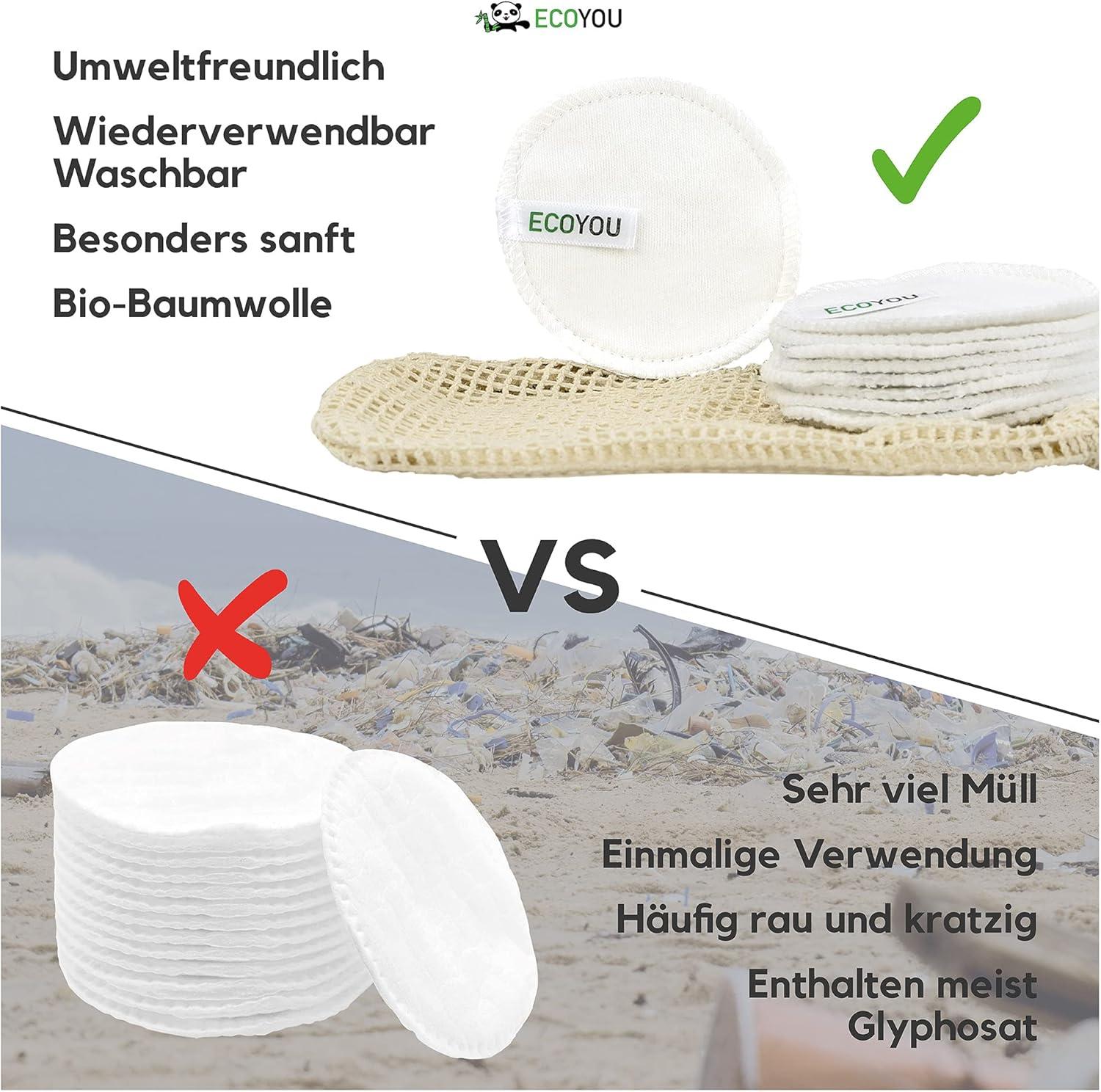 Ecoyou Washamm Sleeping Pads 10 Organic Cotton Reusable Pads for