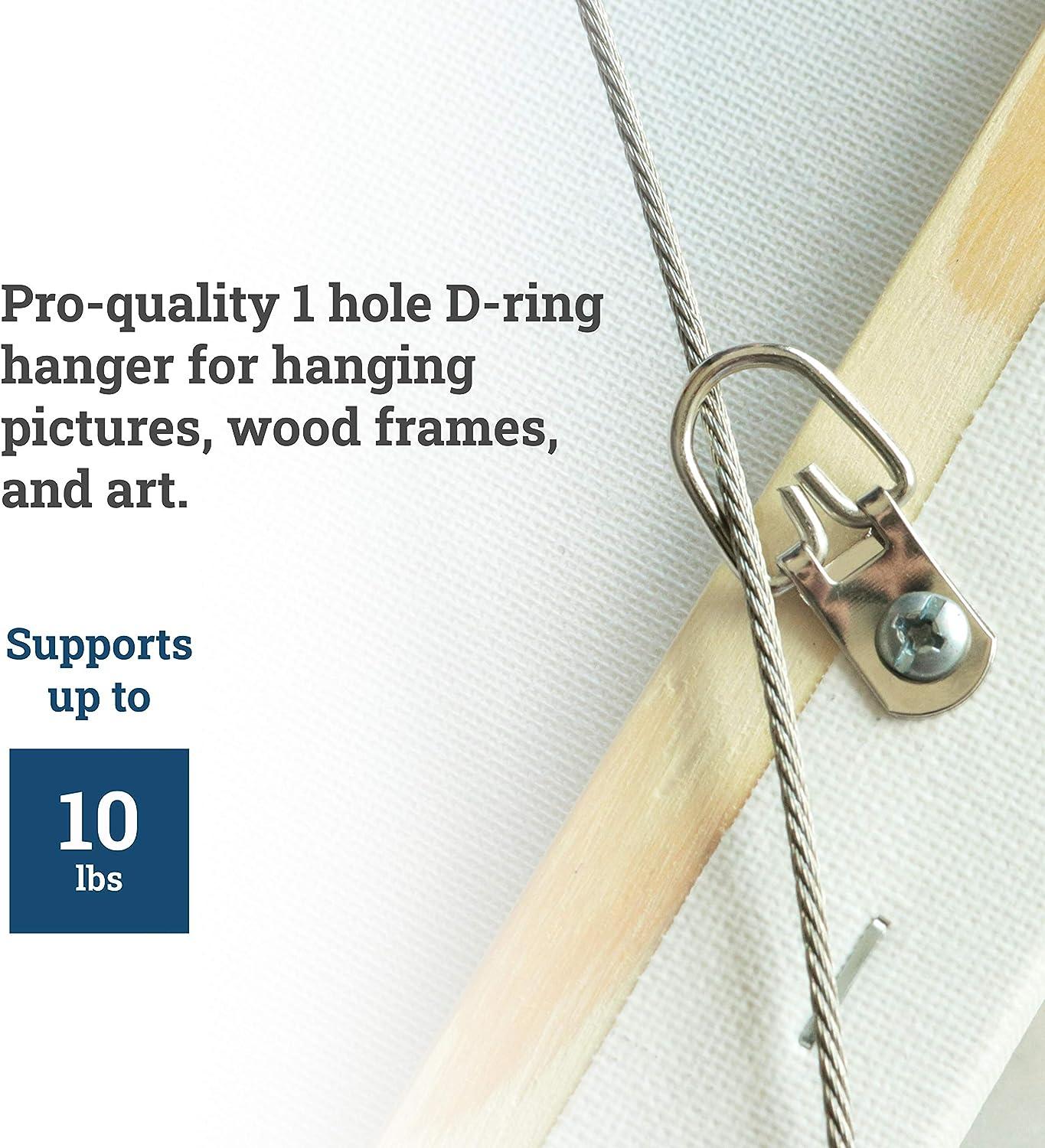Picture Hanging Kit, Listenman D Ring Picture Hangers with Screws, Picture  Hanging Wire(100 Feet) and Aluminum Sleeves, Supports up to 30 lb, Included  Screwdriver