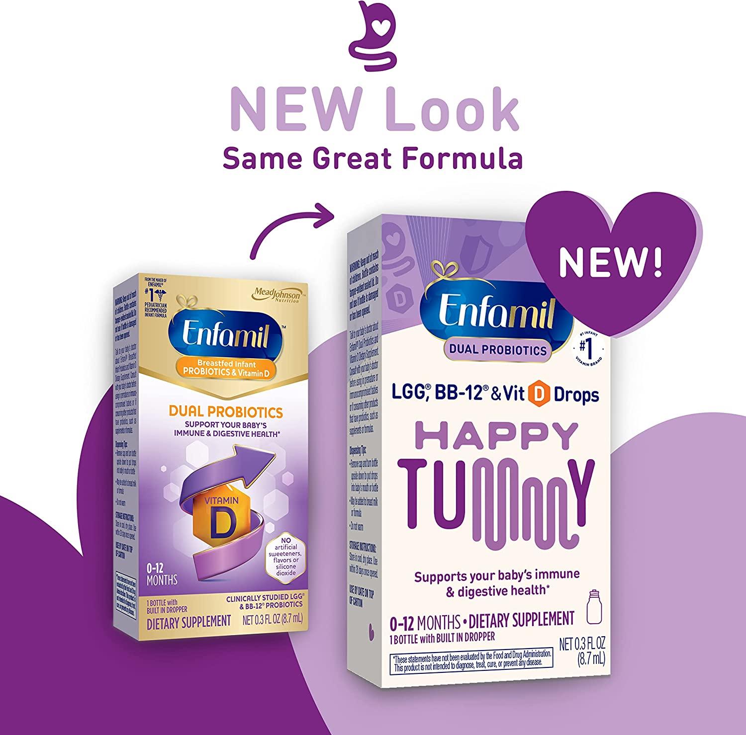 Enfamil Breastfed Infant Probiotics & Vitamin D Dual Probiotics, 8.7mL