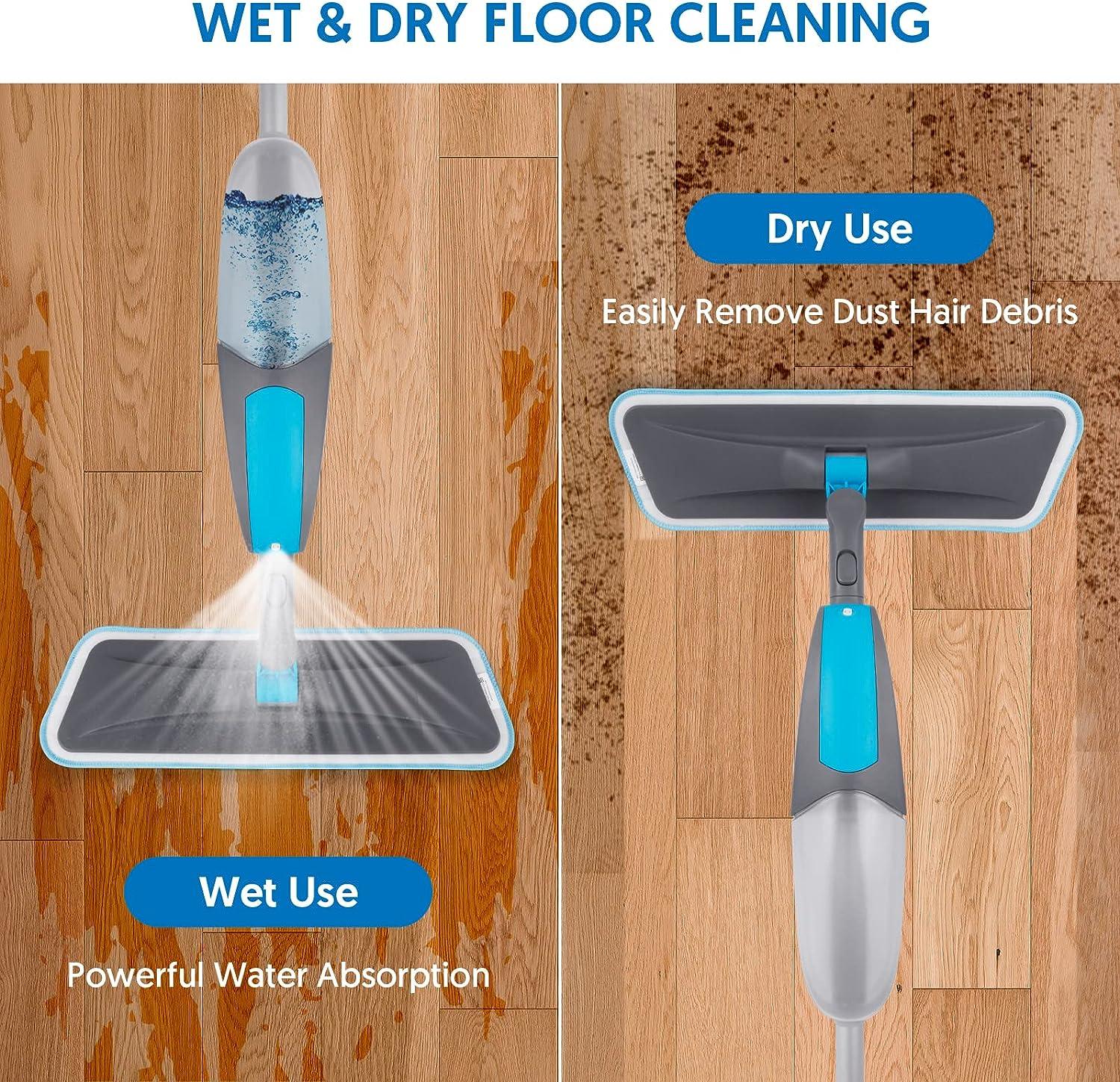 Microfiber Mops for Floor Cleaning - BPAWA Flat Floor Mop with 3