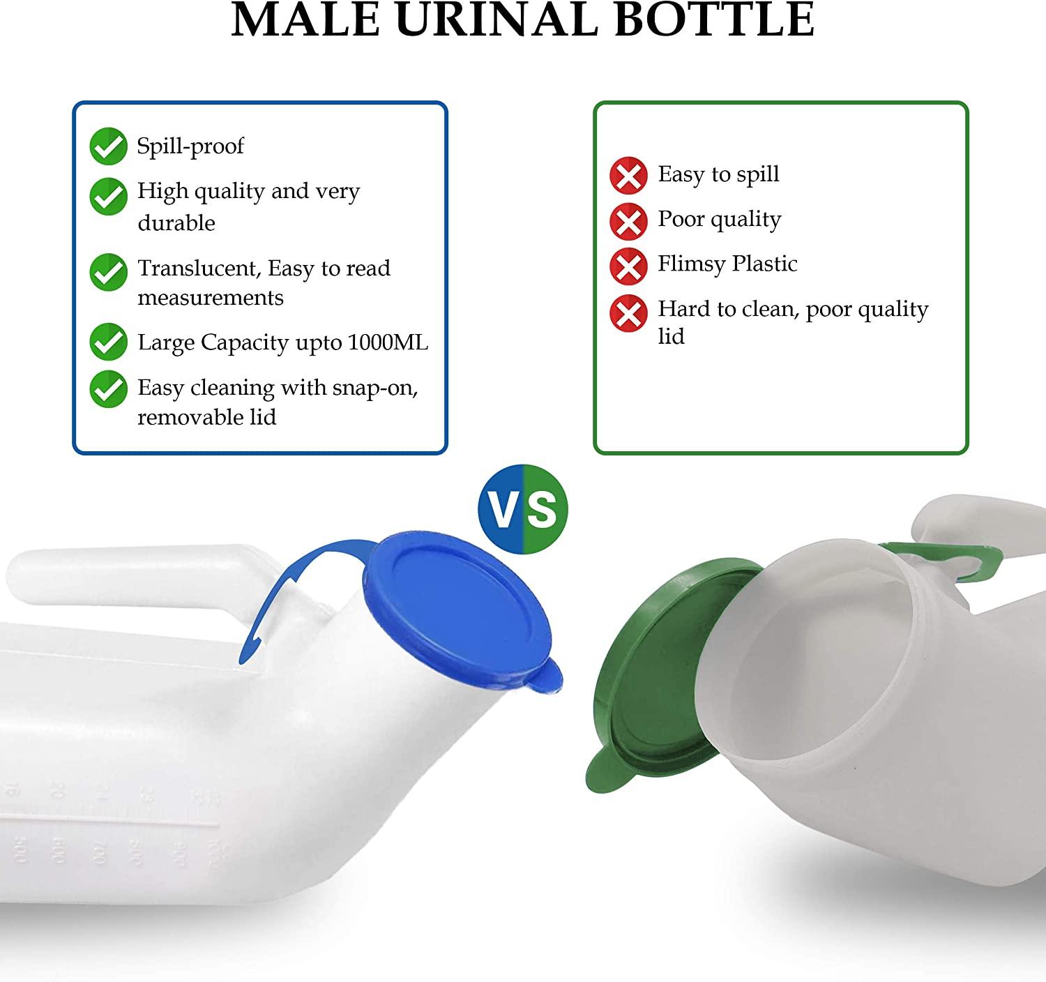 AZMAZ Urinals for Men Portable 32 oz / 1000 ml Bedside Urinal Bottle