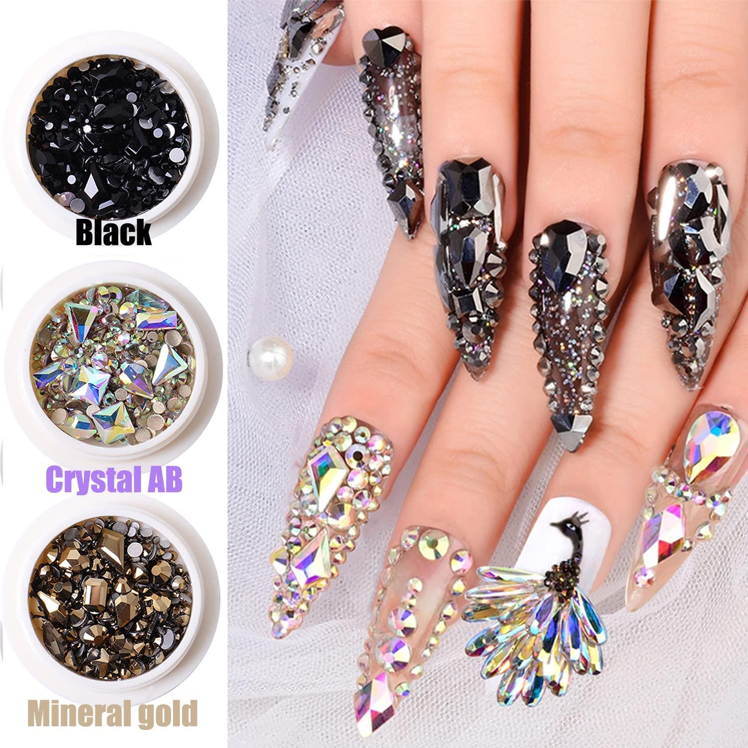 Nail Jewels Glitter Gems Mixed Style Art Box Manicure Nail Art