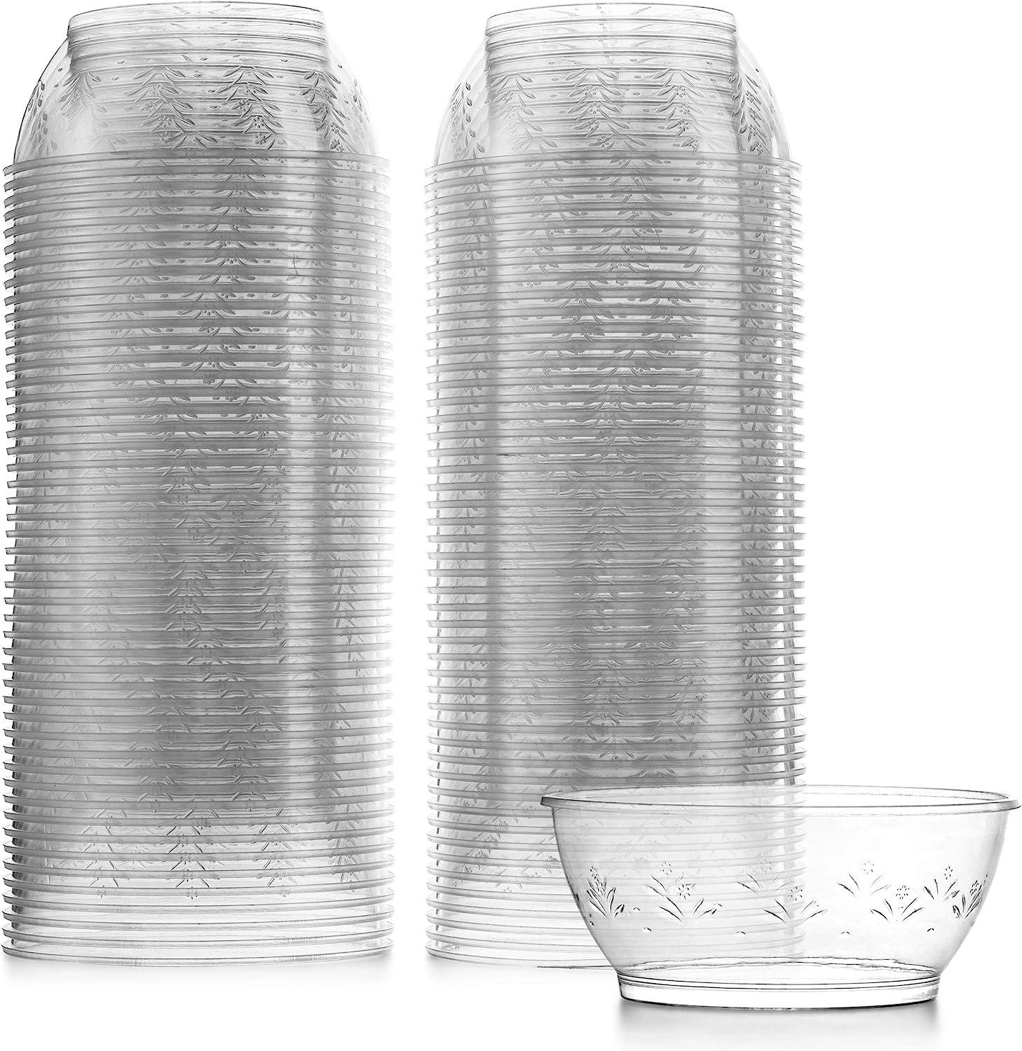 12 Pack  6oz Disposable Hard Plastic Tea Cups