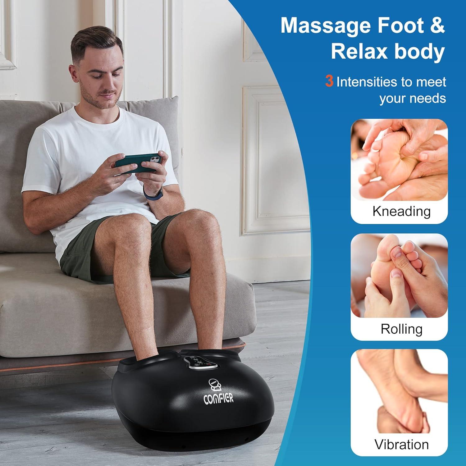 types of vibrators for women Snailax Shiatsu Foot Massager with Heat, Deep Kneading, Compression,  Vibration, Feet Massager Machine for Plantar Fasciitis, Neuropathy, Foot  Warmer Under Desk, Size 13, Gifts for Men, Women in Dubai main image 1