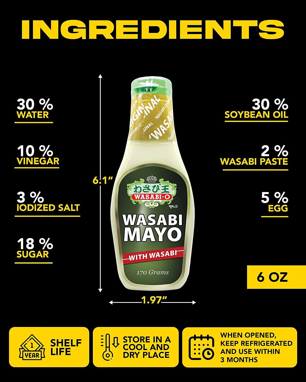 WasabiO Spicy Mayonnaise Wasabi Mayonnaise Premium Made with Real