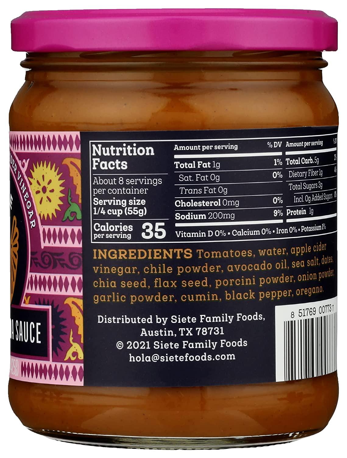 Siete Family Foods Red Enchilada Sauce, 15 OZ