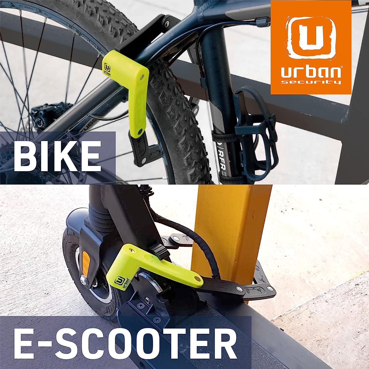URBAN UR469Y Folding Bike Lock, Security Fold Chain Heavy Duty Electric  Scooter Lock Bicycle Easy Mounting with Bracket, Scooter Electric, Roller  Rugged, Anti-Cut Steel Anti-Scratch Coating