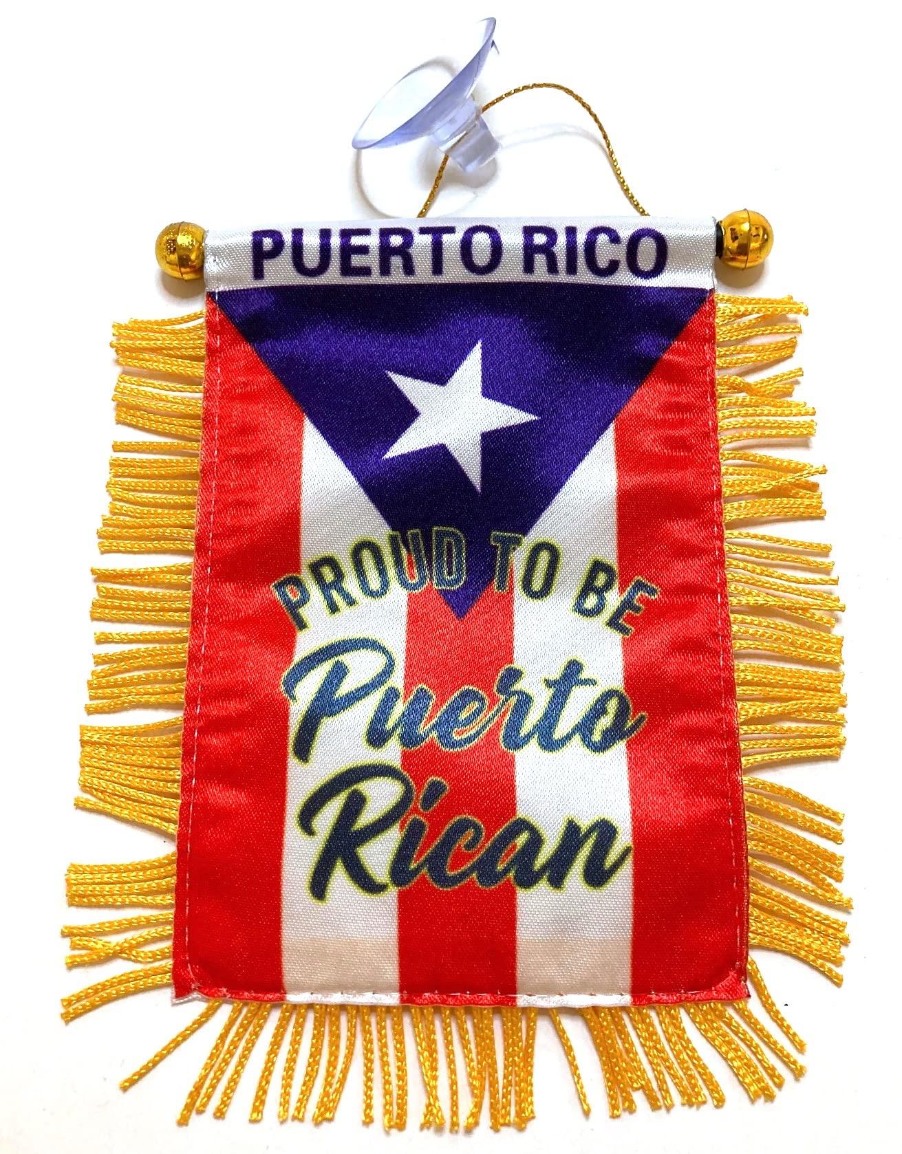 Puerto Rico Car Flag Decals - Quality Mini Window Banners for Boricua ...
