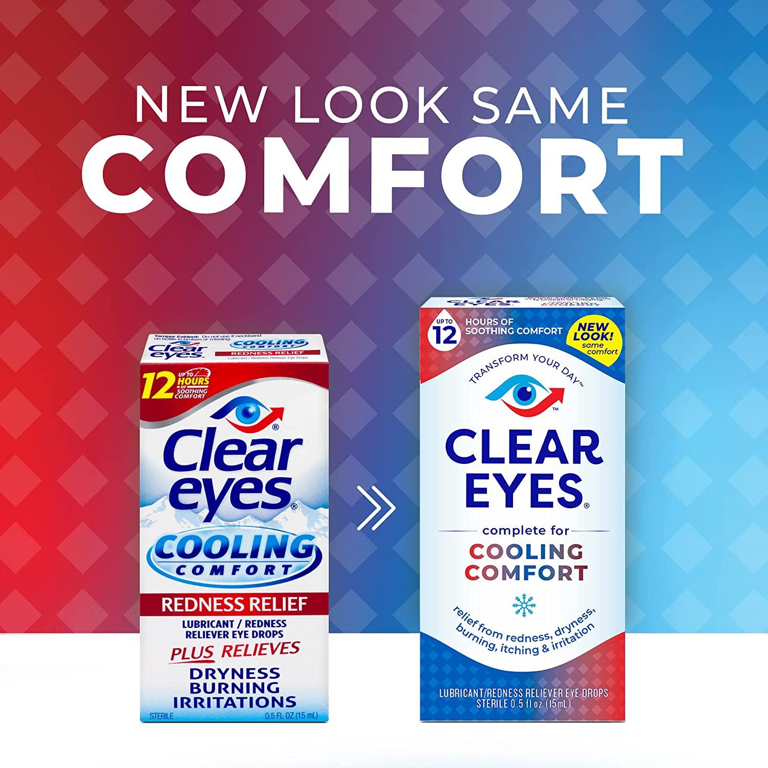 Clear Eyes Cooling Comfort Relief Eye Drops 0.5 Fl Oz - Redness Relief