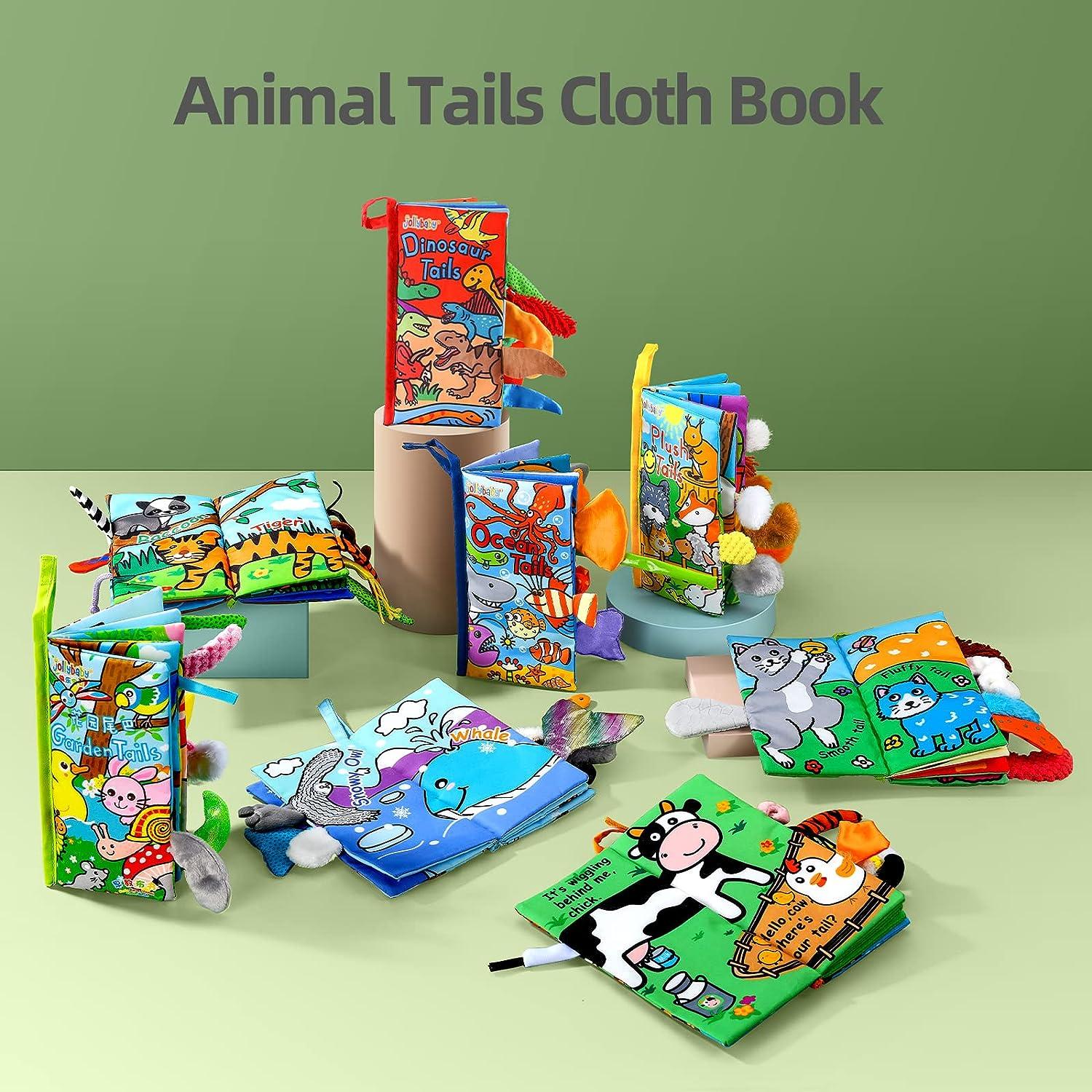 Jollybaby Soft Crinkle Tail Book for Babies Farm Theme Sensory