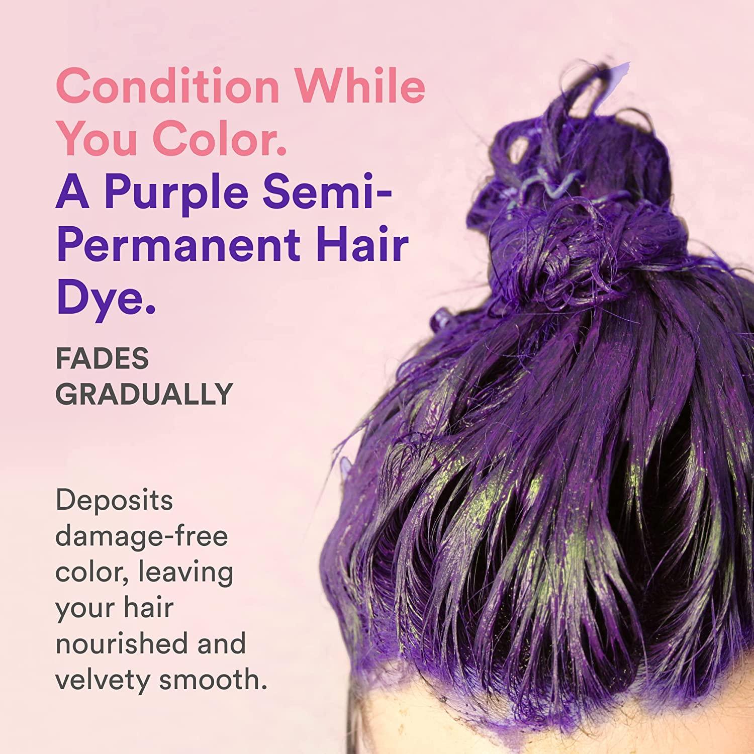 INH Semi Permanent Hair Color Amethyst Purple, Color Depositing