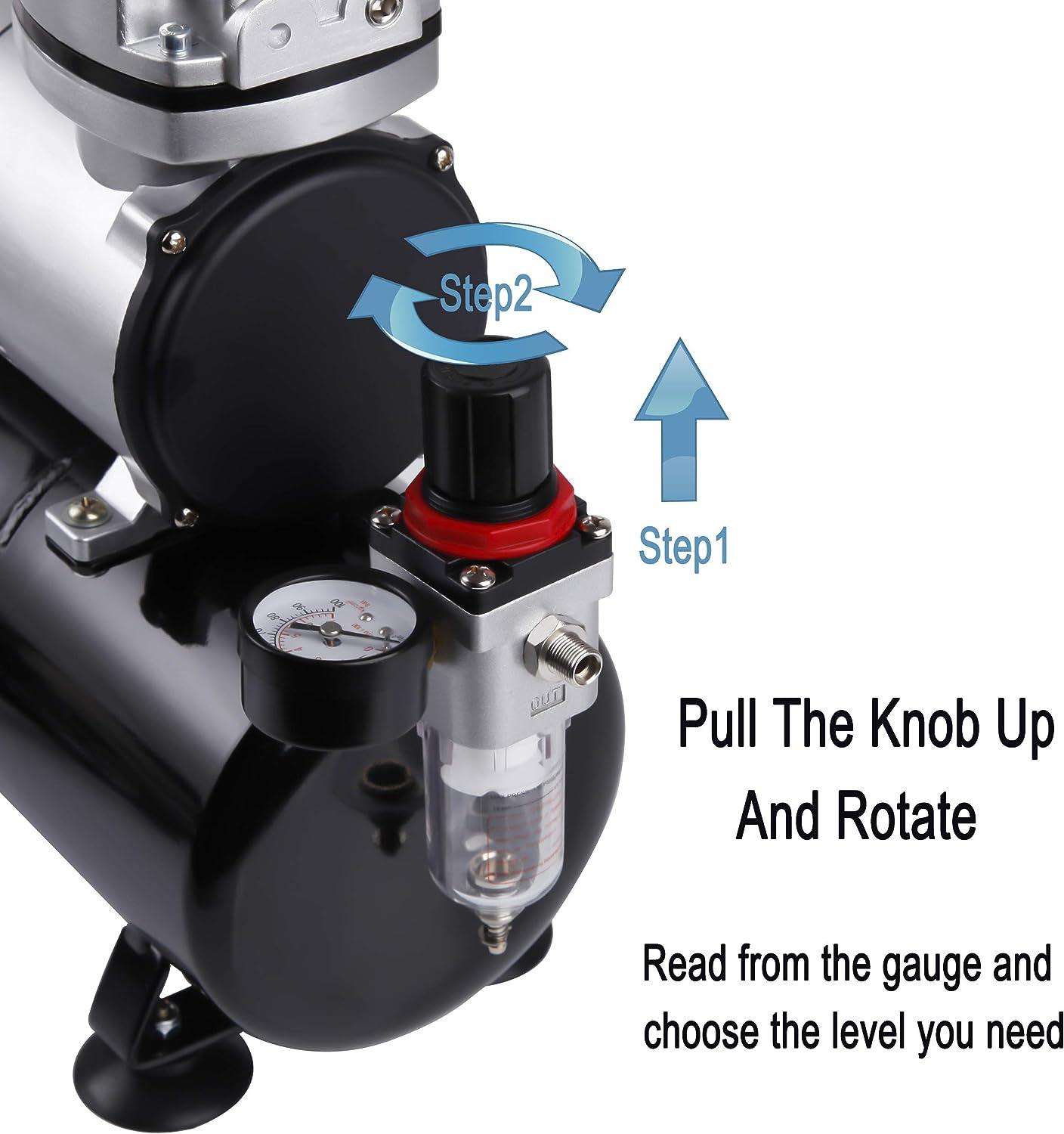 Kkmoon Professional Airbrush Air Compressor Kit Oil-less Quiet