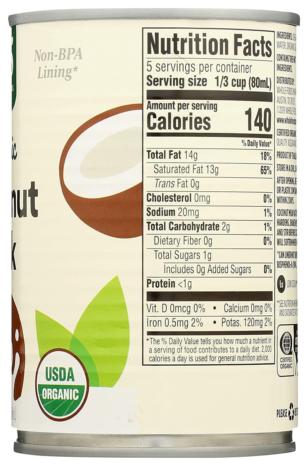 365 by Whole Foods Market, Coconut Milk Organic, 13.5 Fl Oz
