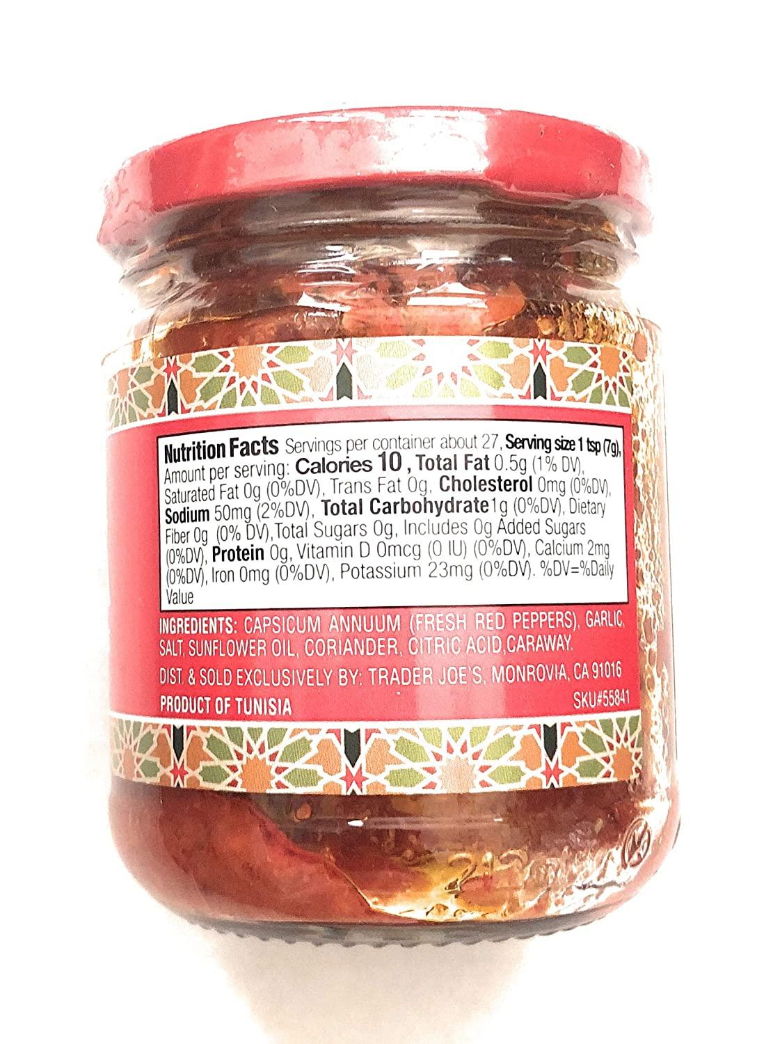 Trader Joes Traditional Tunisian Harissa Hot Chili Pepper Paste With Herbs Spices 6 oz Jar (Single)