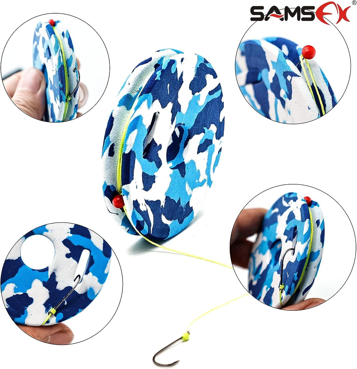 SAMSFX Fishing Line Storage Fishing Snell Leader Rigs Foam Spool for Fly  Fishing Tippet Holder Line Organizer Storage Accessories 10PCS Blue Camo,  70mm/2.76in