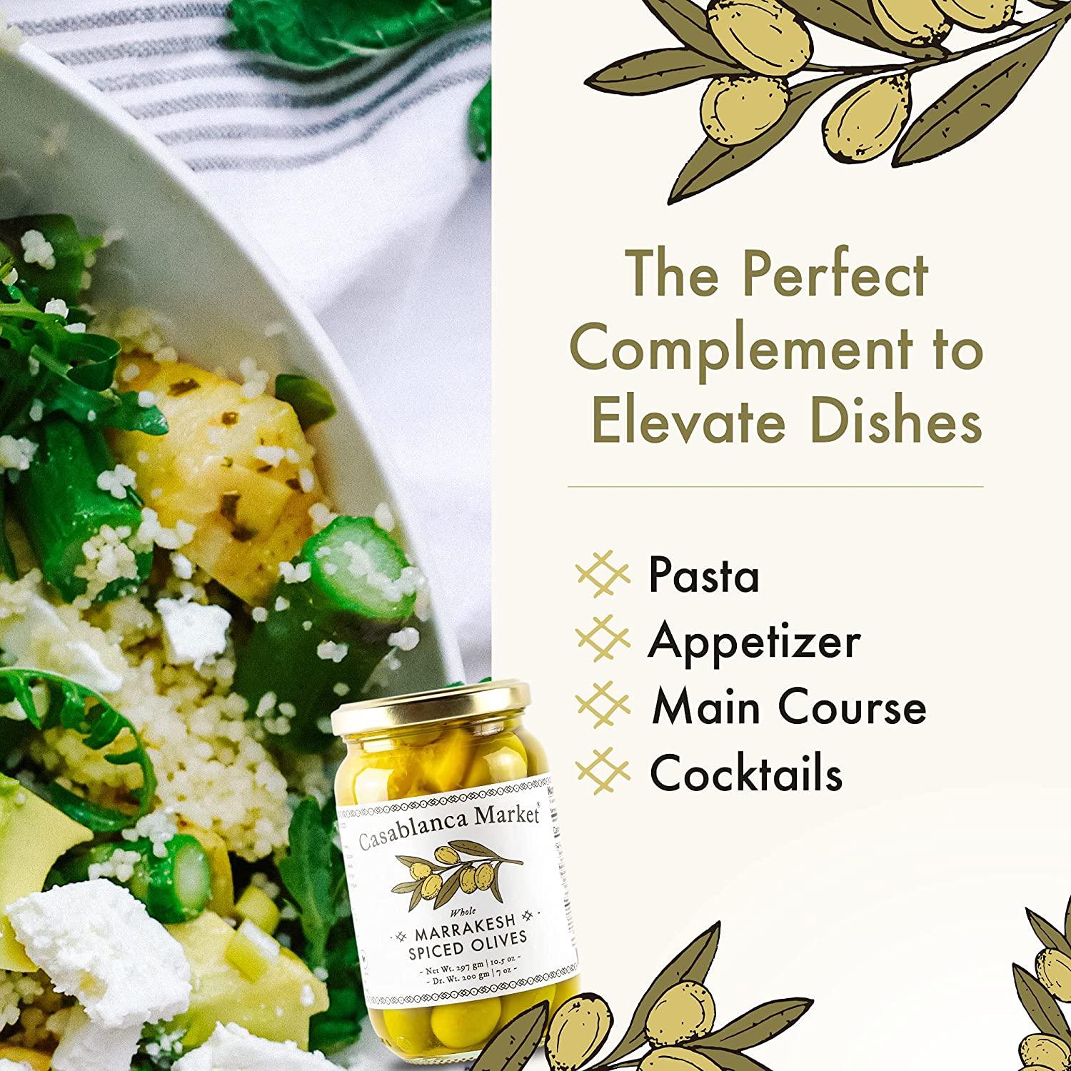 Casablanca Market Marrakesh Spiced Olives Moroccan Colossal Green