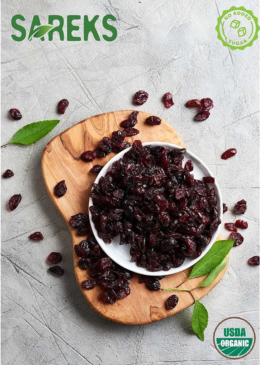 Organic Dried Tart Cherries Unsweetened No Sugar No Oil, Unsulfured