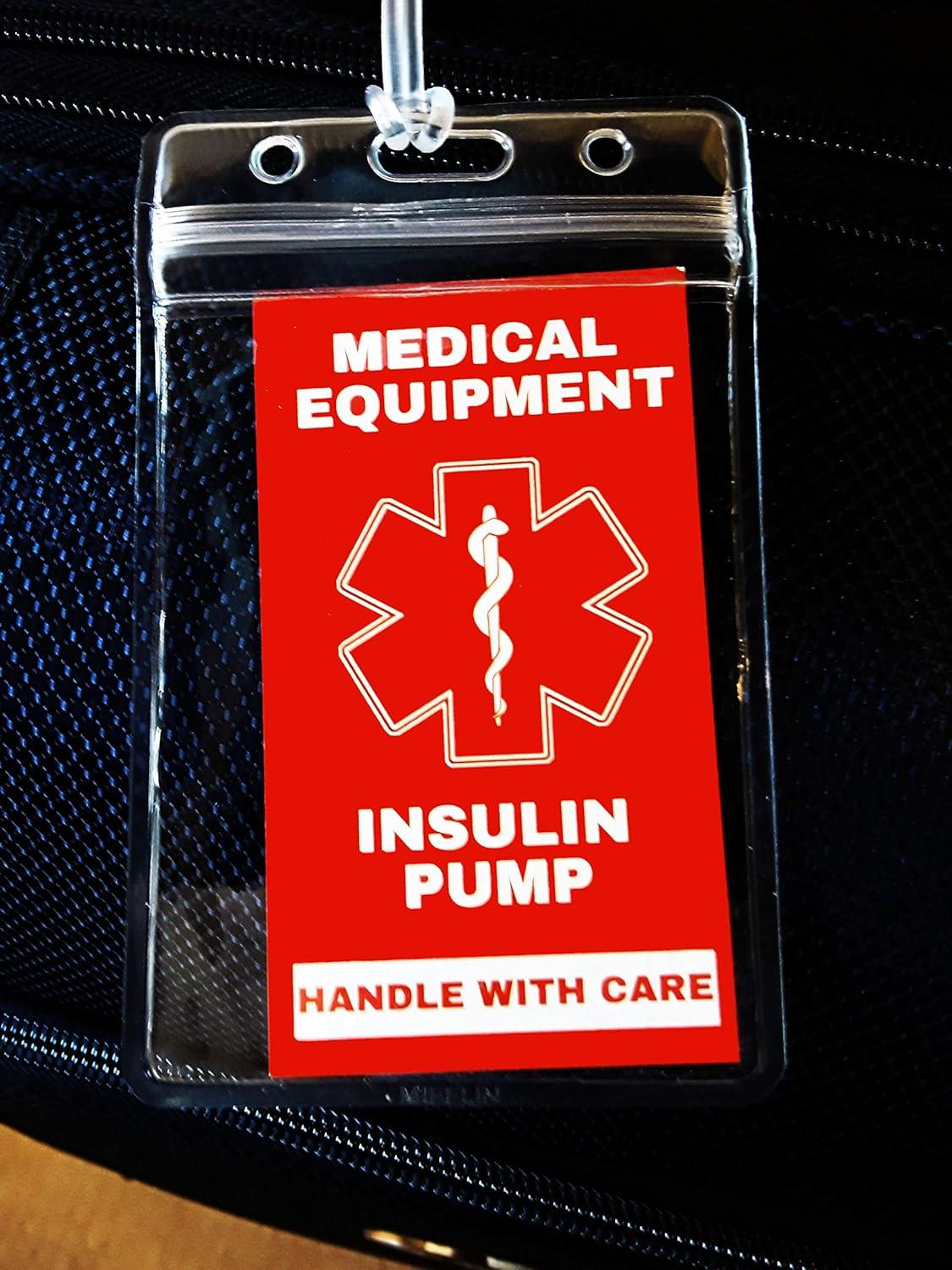 Insulin Pump Medical Alert Luggage Tag DOT & ACAA Compliant (LT