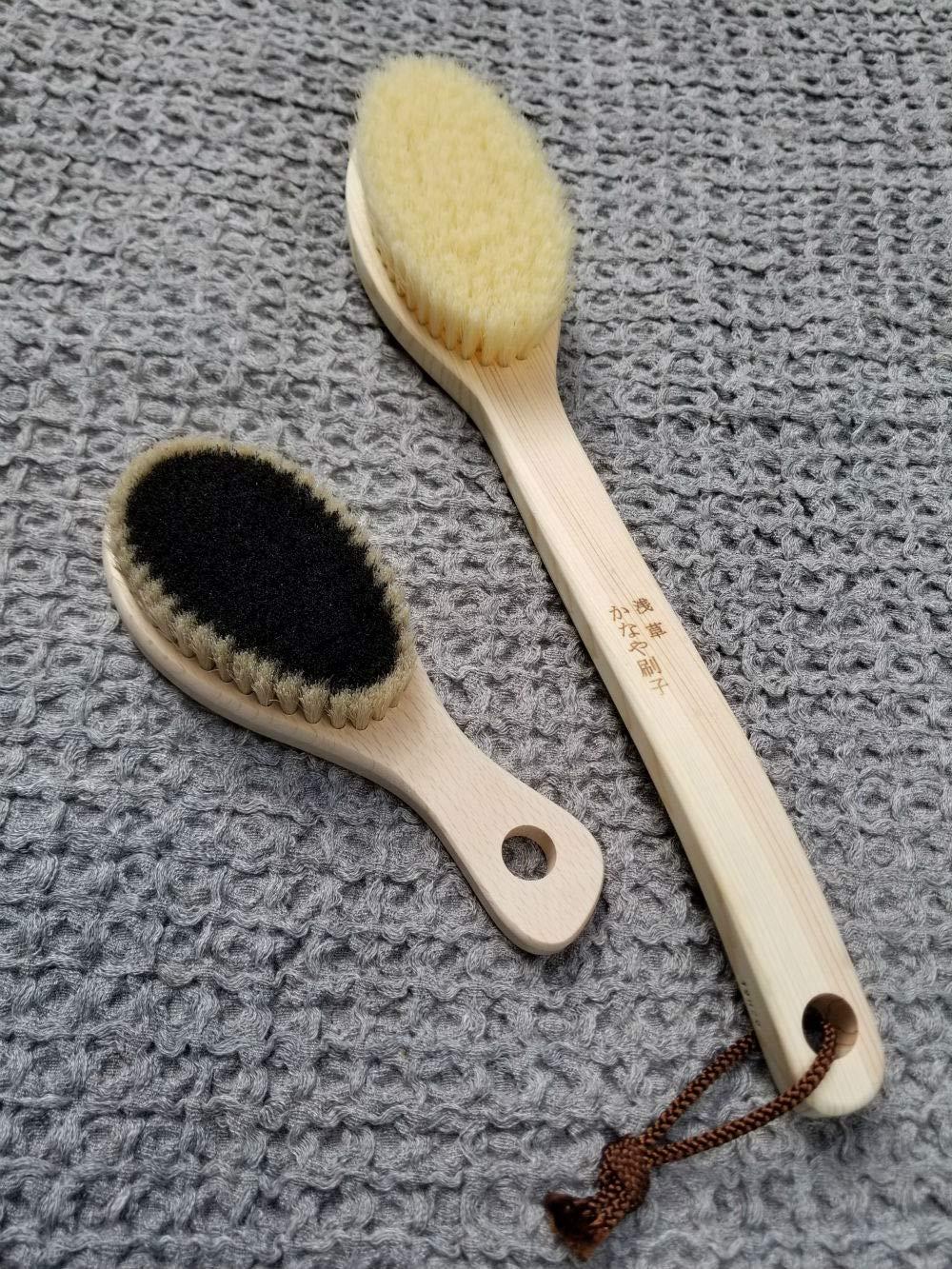 Japanese Body Brush for Bath or Dry Brushing Exfoliation Cellulite Treatment Medium Soft