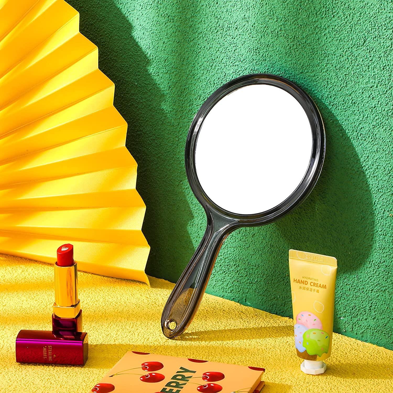 Hand Mirror Double Sided Handheld Mirror 1X/ 2X Magnifying Mirror with