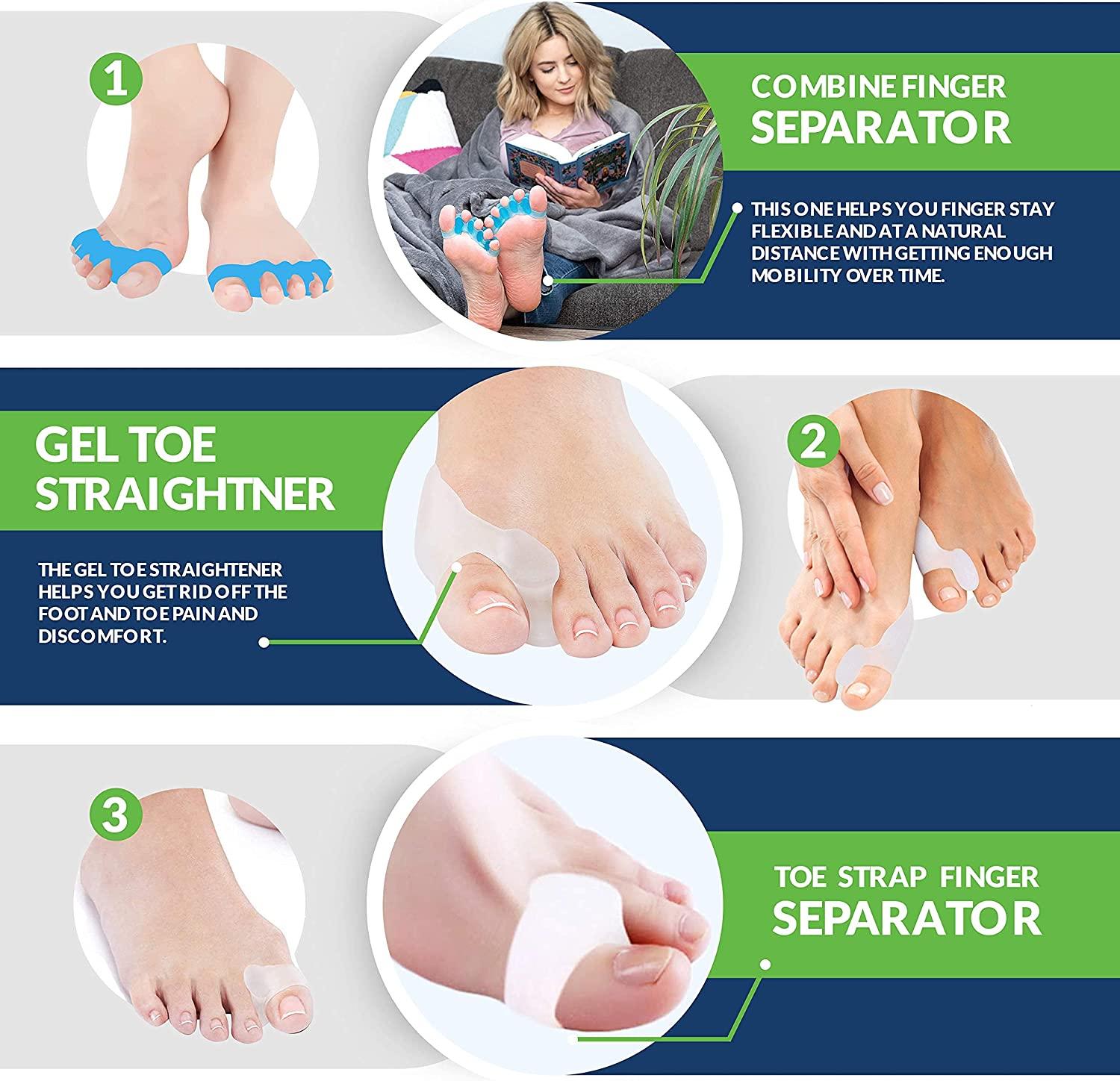 Bunion Corrector Kit for Men & Women 11pcs Relief Set with Toe