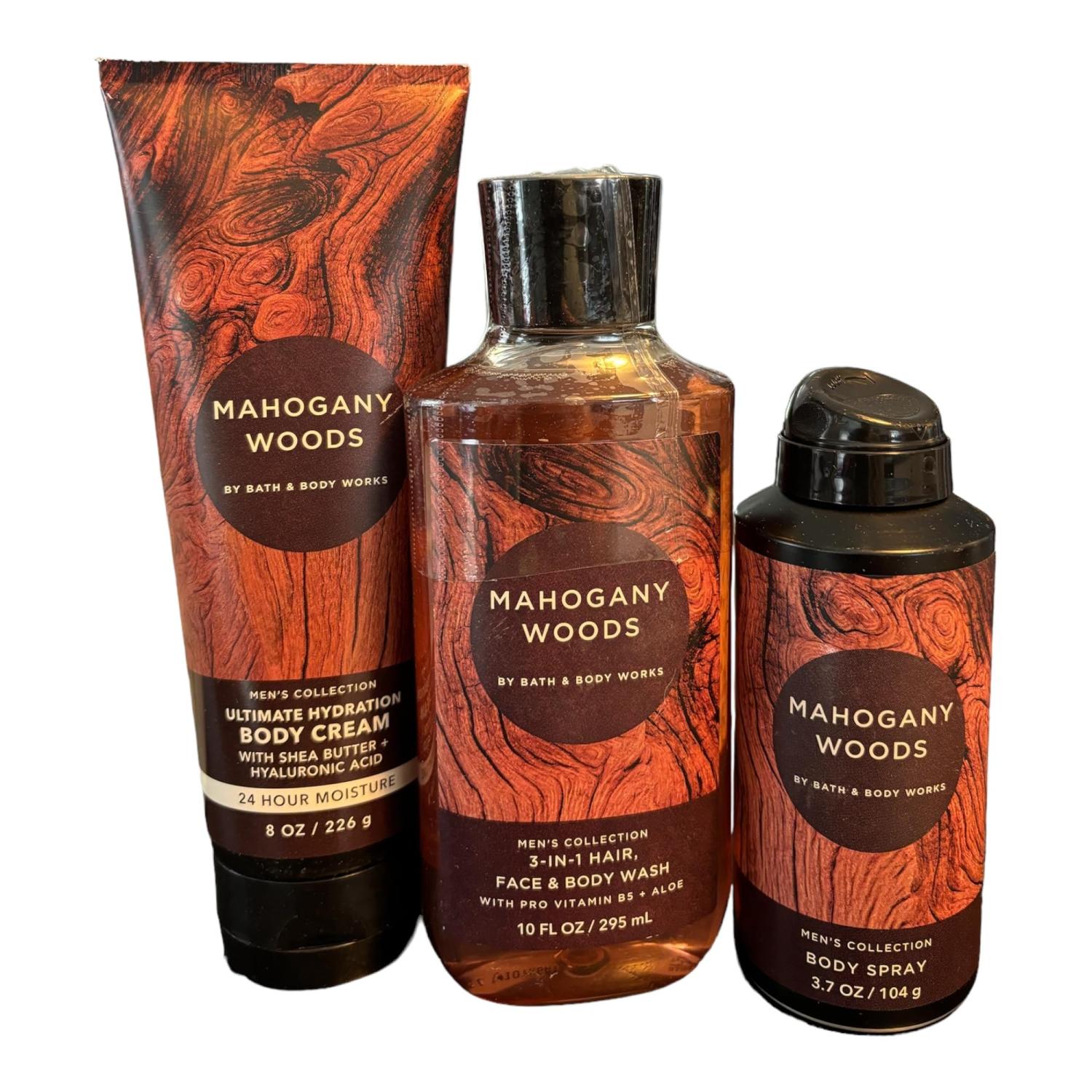 Shop Bath Body Works 2024 Mahogany Woods 3-Piece Men's Gift Set