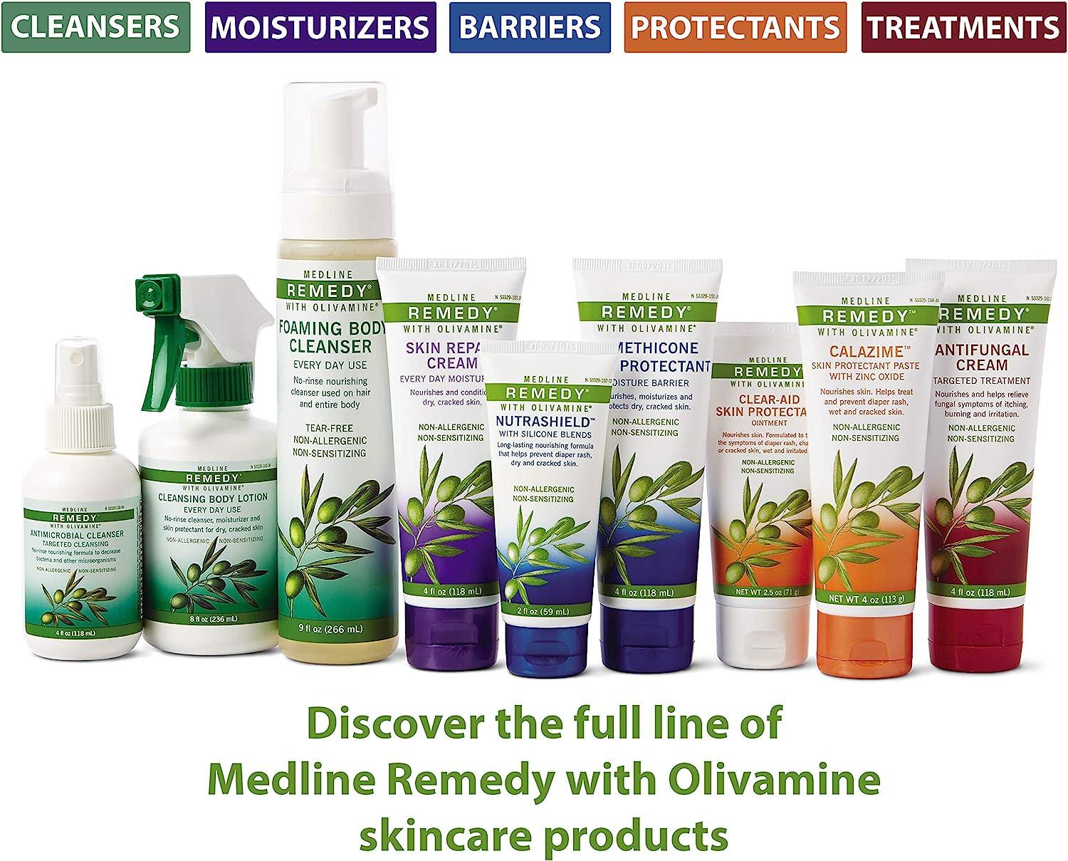 Medline Remedy Olivamine Antifungal Cream 4 fl oz Soothing White