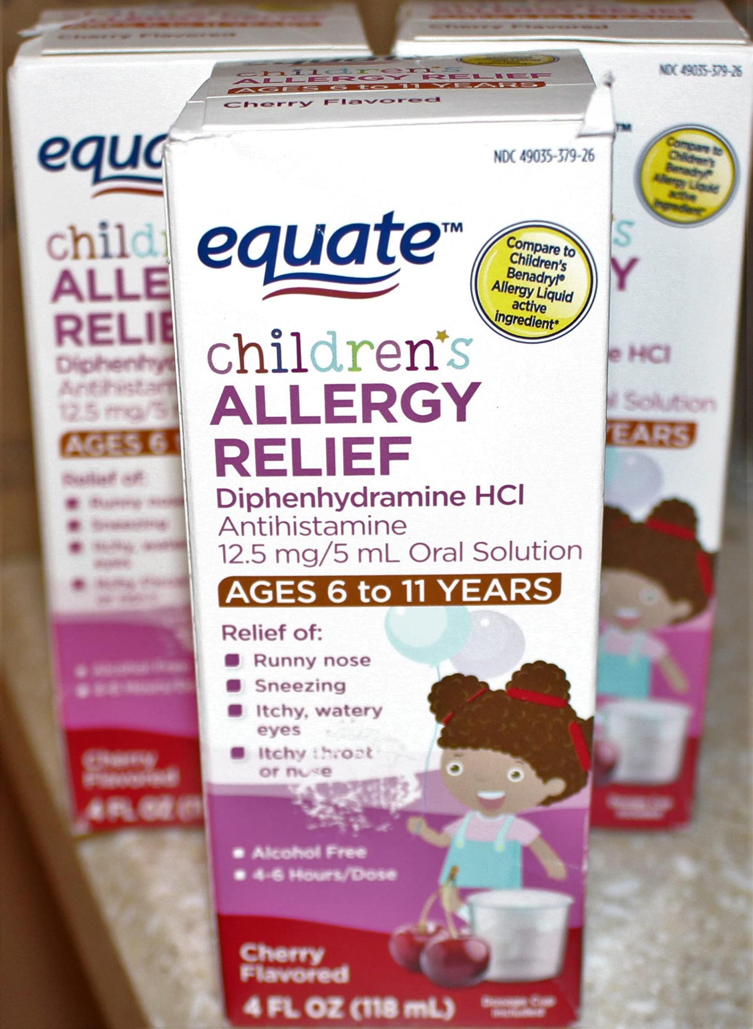 Equate Children's Allergy Relief Oral Solution Cherry Flavor 8 oz