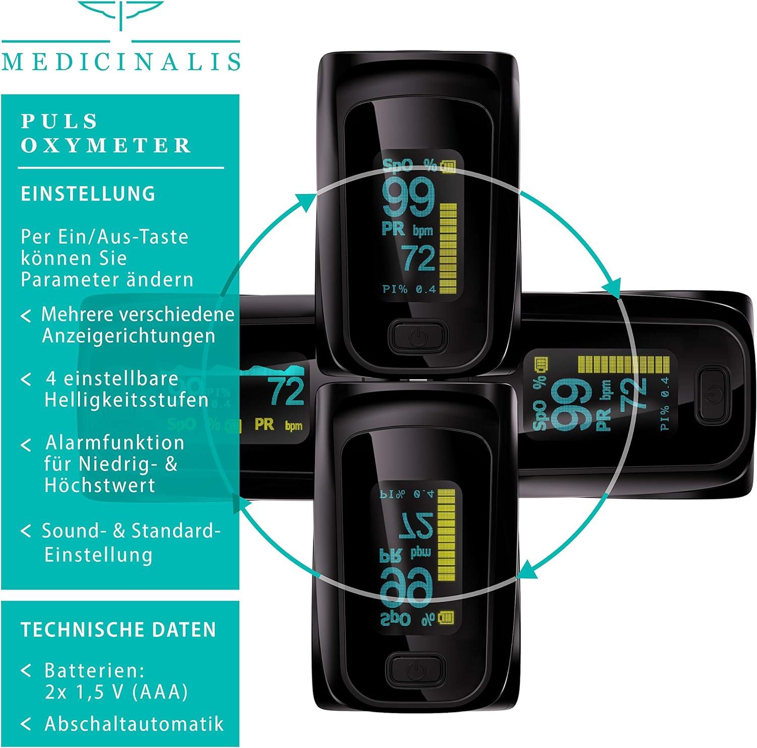 Buy Medicinalis Pulse Oximeter - Accurate SpO2 & Pulse Measurement ...