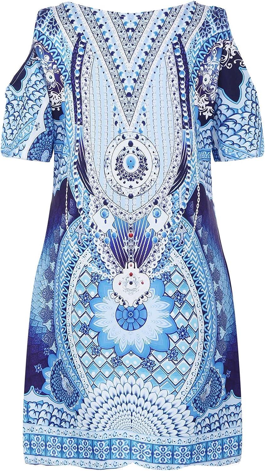 blue summer beach dress Boho Summer Cover Up Mini Dress – V Neck Button-Up Beach Dress in White | Women's Boho Fashion | One Size