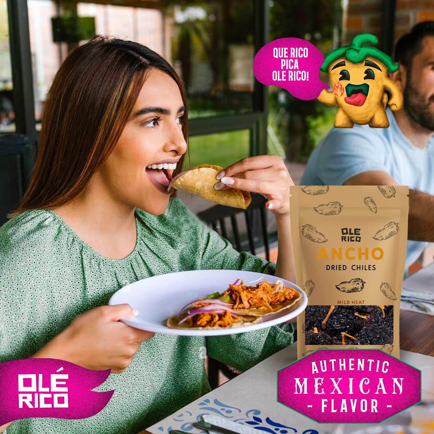 OL RICO Dried Chile Peppers 3 Pack Bundle (12 oz Total) Ancho