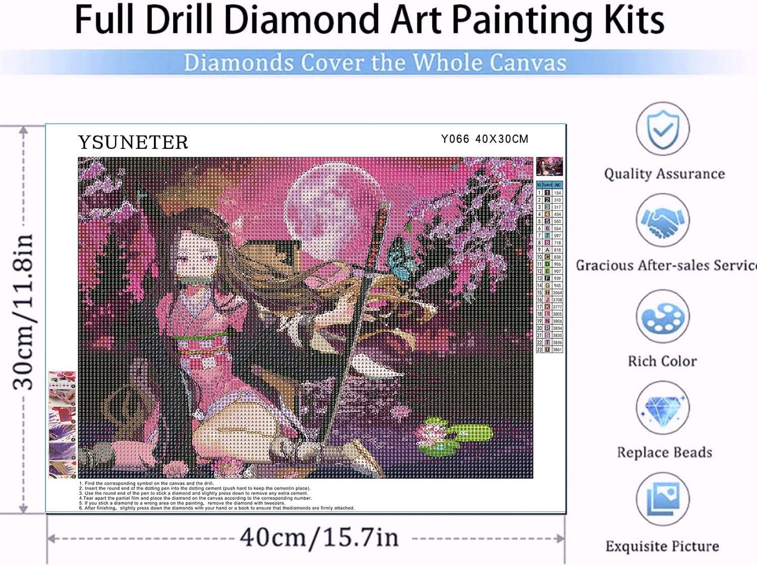 YSUNETER Mushroom Diamond Art Painting Kits for Adults -Round Full