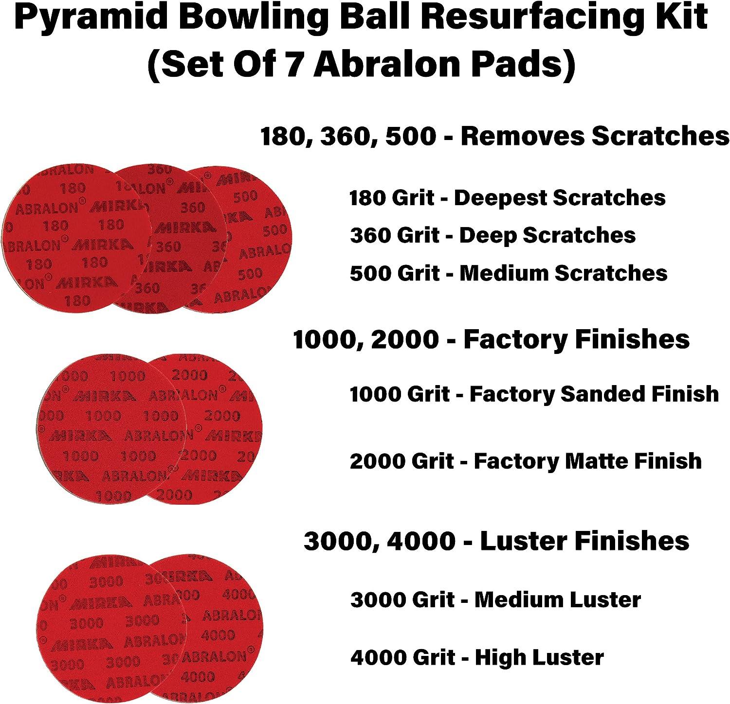 Bowling Ball Resurfacing Kit (Set of 7 Abralon Pads)