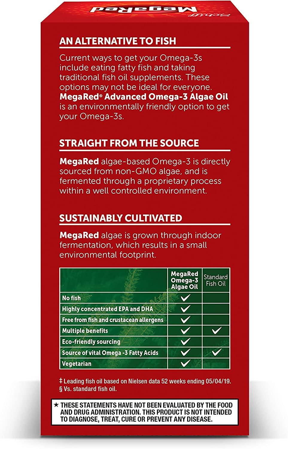 Schiff MegaRed Advanced Omega3 Algae Oil 50 Softgels